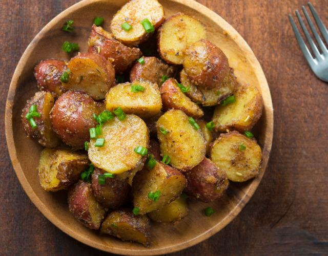 Crispy parmazaan aardappeltjes
